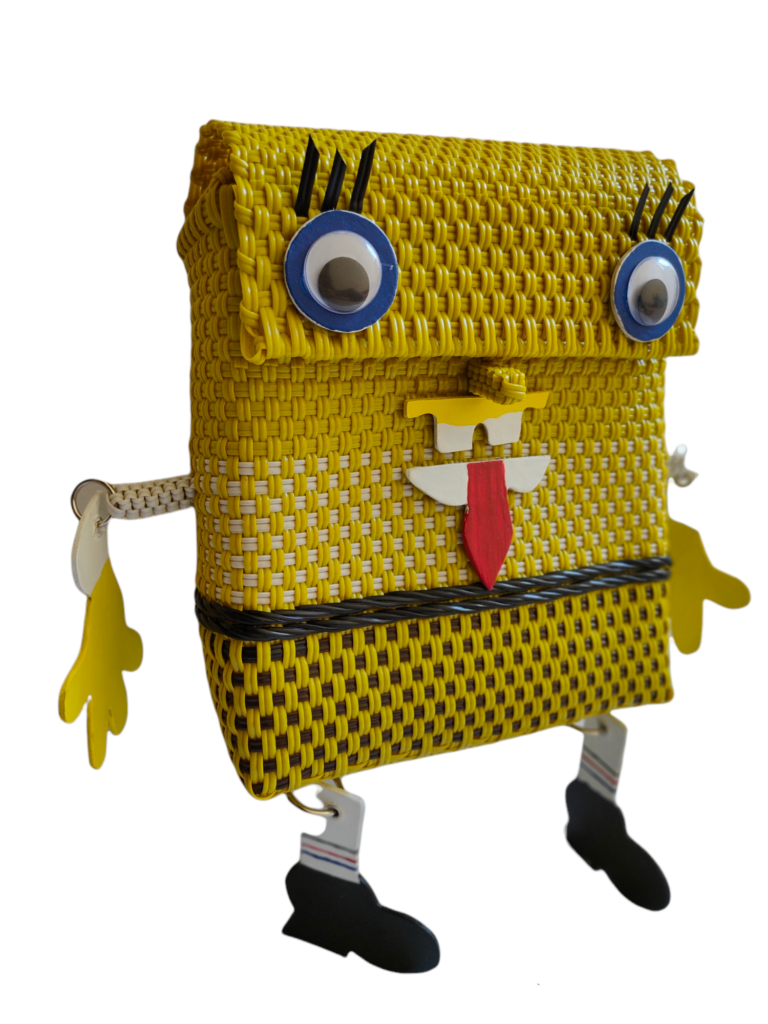 Mochilas tejidas de plastico deals